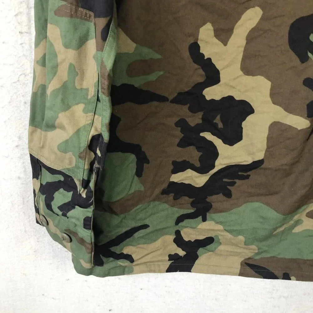 US Army BDU Jacket Mens Medium Regular Woodland Camo Field Coat Military Combat